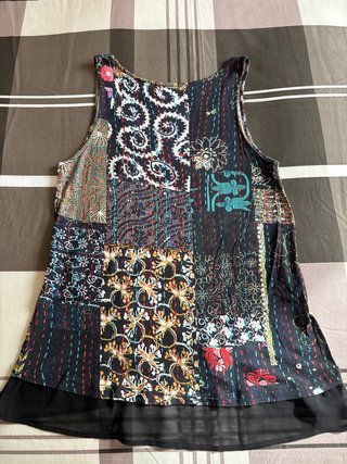 Camiseta tirantes Desigual patchwork M