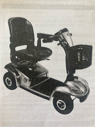 Scooter movilidad reducida azul  con mejoras