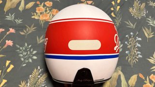 Casco Moto Talla L Rojo Blanco Azul.