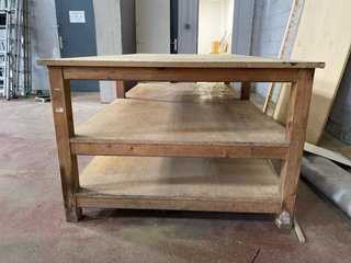 Mesa de taller de madera robusta