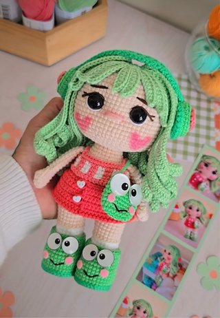 Amigurumi Muñeca keroppi