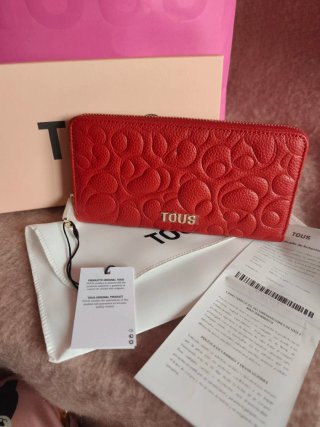 Billetera  Grande de Piel Greta Tous Roja