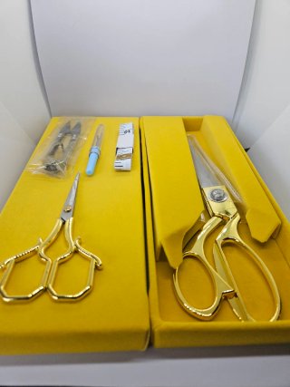 Set Tijeras Sastre Doradas y Accesorios