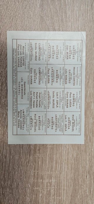 Programa antiguo de Toros Sevilla