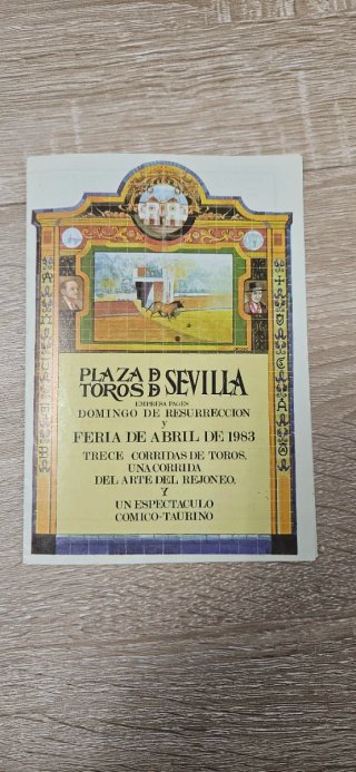 Programa antiguo de Toros Sevilla