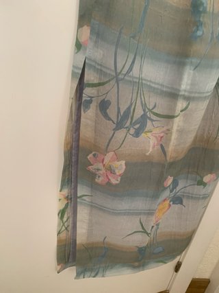 Vestido largo estampado flores
