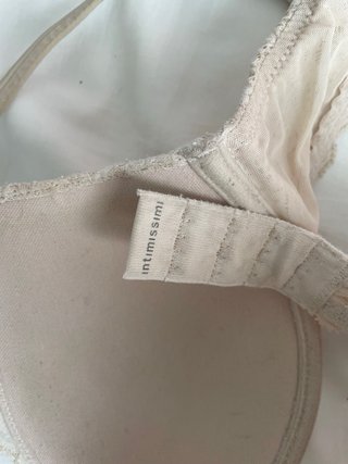 Sujetador encaje beige