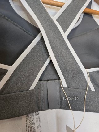 Sujetador deportivo Oysho mujer Talla XS gris