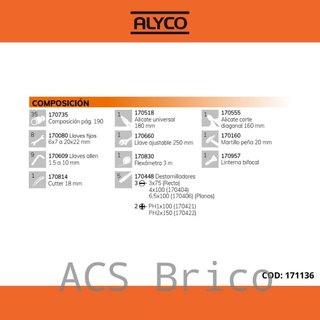 Caja Herramientas 60 Piezas Alyco 170781