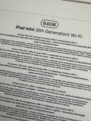 iPad mini 6ª Gen Argento/Grigio Siderale