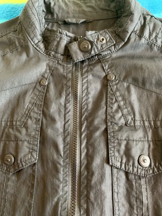 Parka Negra Hombre Sin forro, para entretiempo