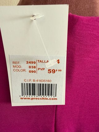 Vestido fucsia talla 44 sin estrenar