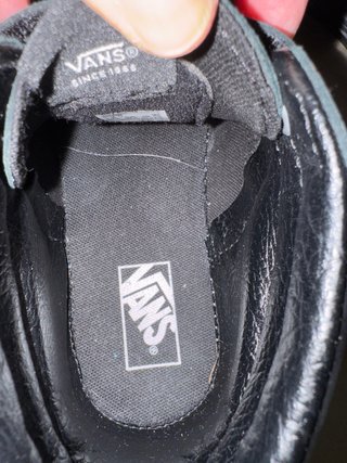 Vans Piel Negra Velcro Talla 33