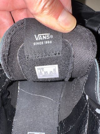 Vans Piel Negra Velcro Talla 33
