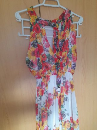 Vestido largo estampado floral