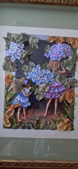 Cuadro de hadas y flores