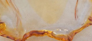 Lámpara de techo Art Decó de cristal color amb