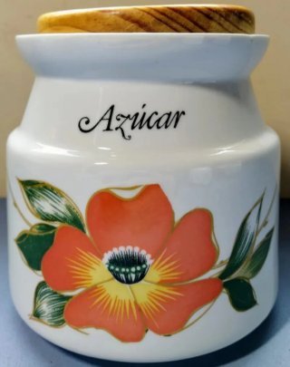 Lote 7 tarros cocina cerámica flores