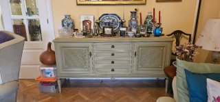 Conjunto salón madera estilo nórdico