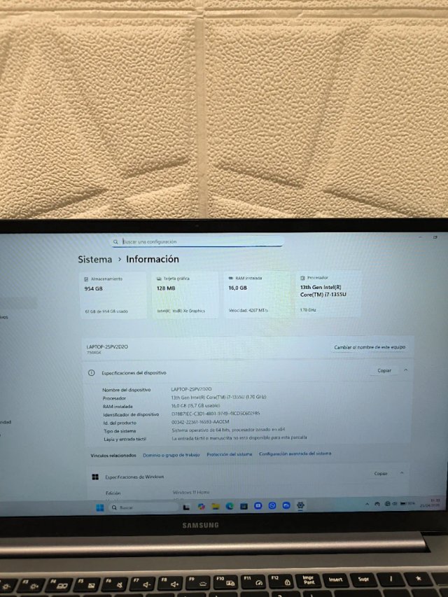 Portátil Samsung Gris Plata