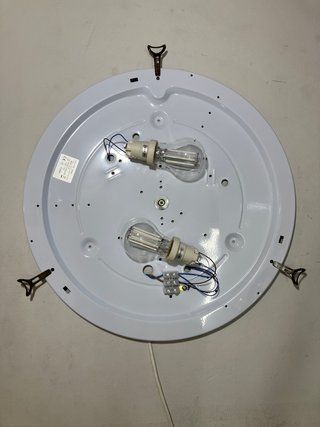 Lampada soffitto metallo/vetro D.50 decoro ambra