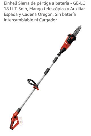 Sierra de pértiga a batería