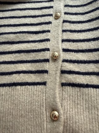 Chaqueta Zara punto rayas xL