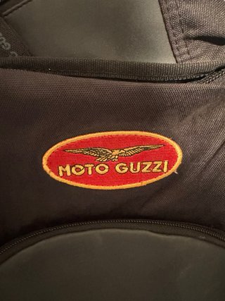 Mochila Moto Guzzi Negra y Gris