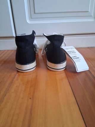 Zapatillas de lona altas negras