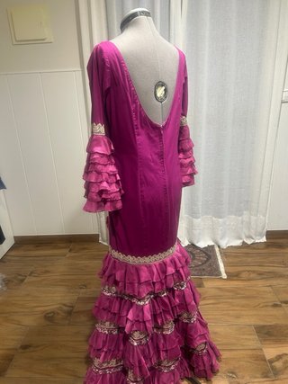Traje Flamenca Talla 40/42 Rosa/Morado