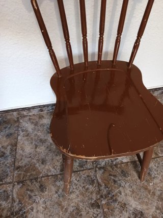 Silla retro vintage madera marrón