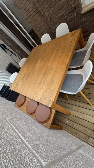 URGE VENTA! Mesa Madera 150x150 + 6 Sillas + Banco