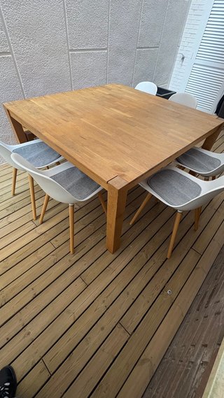 URGE VENTA! Mesa Madera 150x150 + 6 Sillas + Banco