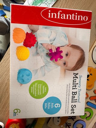 Infantino Set 6 Pelotas Sensoriales Texturizadas