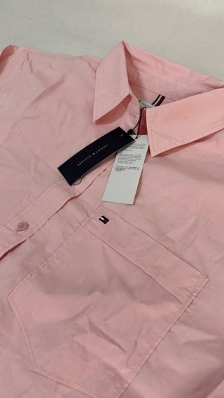 Camisa Oversize Tommy Hilfiger Rosa