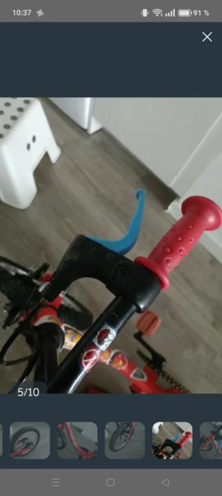 Bicicleta infantil roja Rayo McQueen