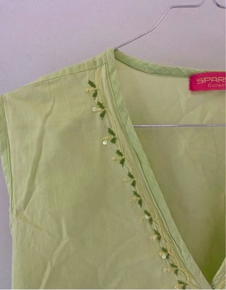 Vestido playero verde T XL