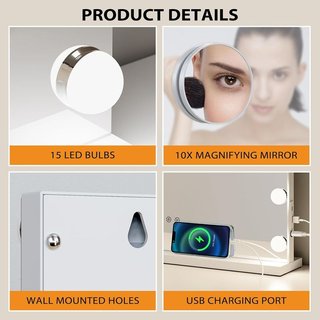 Espejo de maquillaje grande LED NUEVO