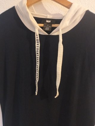Vestido DKNY Negro y Beige Talla M