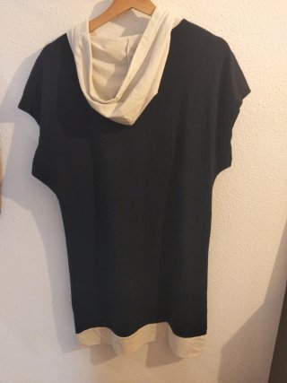Vestido DKNY Negro y Beige Talla M