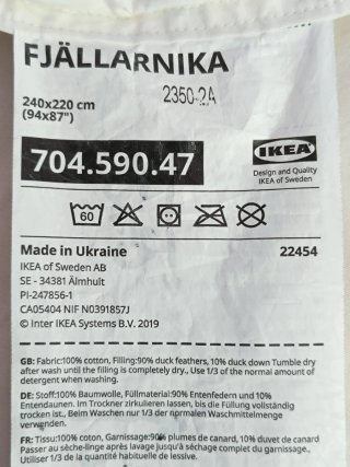 Edredón Cálido Ikea FJÄLLARNIKA 240x220