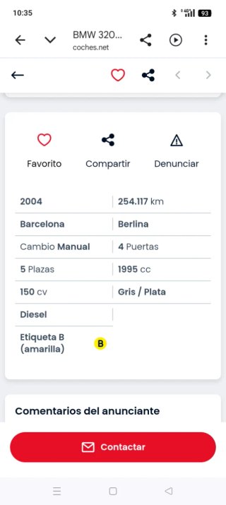 BMW BMW Serie 3 320D Prec  2004