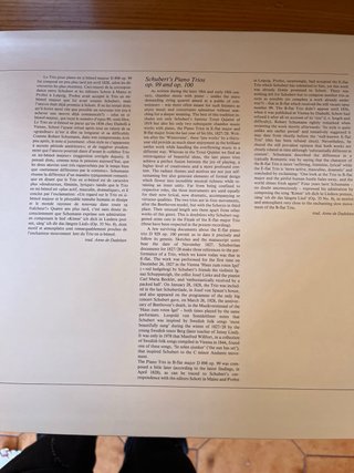 Vinile Schubert Klaviertrios op.99 & op.100