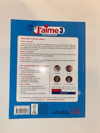 DOS LIBROS DE TEXTO FRANCÉS 3 ESO (J AIME 3ESO EJE