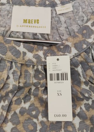 Top gris de Anthropologie, XS