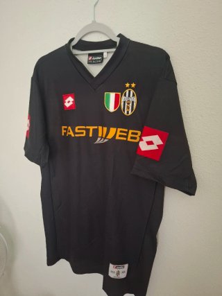 Camiseta Juventus Lotto Fastweb Negra XL Vintage