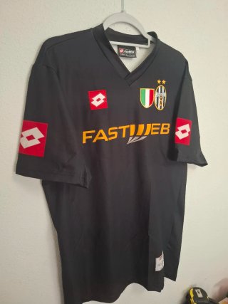 Camiseta Juventus Lotto Fastweb Negra XL Vintage