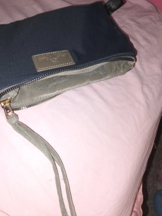 Neceser/Cartera Verde Oliva Nuevo terciopelo