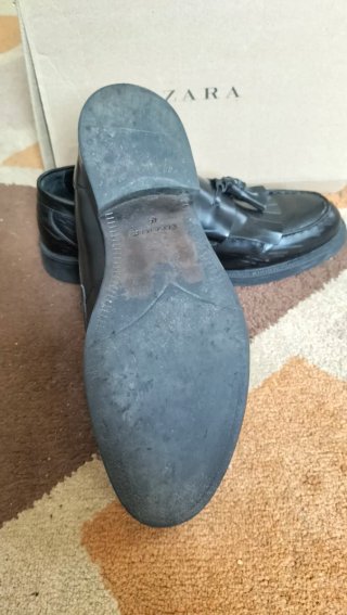 Zapatos Zara Hombre Negro Tassel Loafers