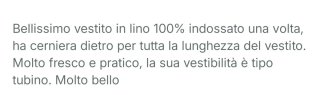 Tubino donna in lino